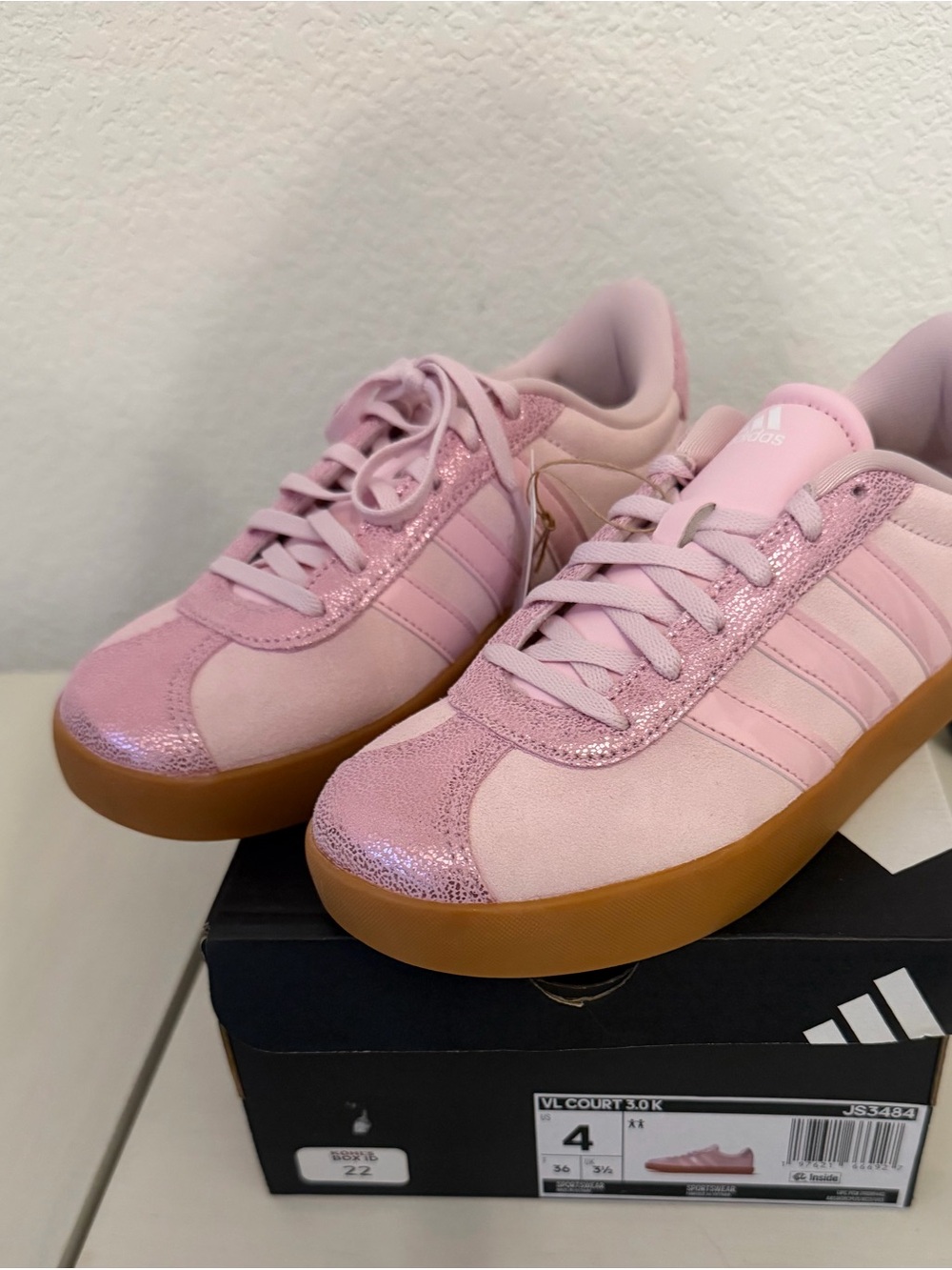 adidas Pink Women's Platform Sneakers with Gum Sole